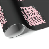 Papier Cadeau Oui Je sais que je ressemble à ma mère Fête Super (Coin rond)