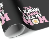 Papier Cadeau Oui Je sais que je ressemble à ma mère Fête Super  (Coin rond)