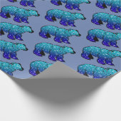 Papier Cadeau Ours blanc de flocon de neige (Coin)