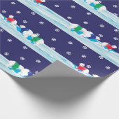 Papier Cadeau Ours blancs de Noël (Coin)
