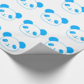 Papier Cadeau Ours bleu Kawaii Panda (Coin)