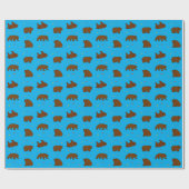 Papier Cadeau Ours Brown (Plat)