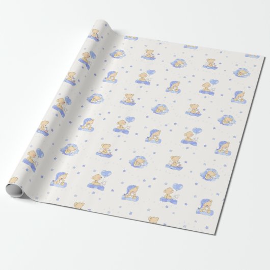 Papier Cadeau Ours d'alphabet (Déroulé)