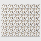 Papier Cadeau ours de bois mignon baby shower garçons (Plat)