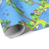Papier Cadeau Ours de fille (Coin rond)