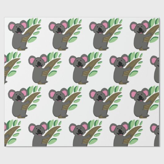 Papier Cadeau Ours de Koala (Plat)