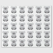 Papier Cadeau Ours de koala mignon (Plat)
