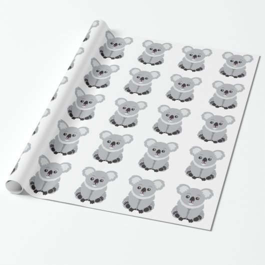 Papier Cadeau Ours de koala mignon (Déroulé)