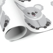 Papier Cadeau Ours de koala mignon (Coin rond)