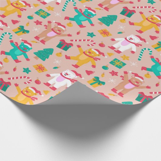 Papier Cadeau Ours de Noël (Coin)