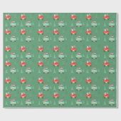 Papier Cadeau Ours De Noël Dans Les Vieilles Voitures (Plat)