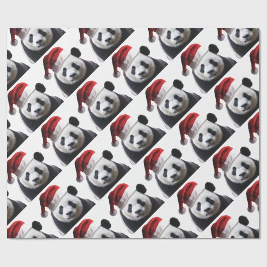 Papier Cadeau Ours de panda Noël (Plat)