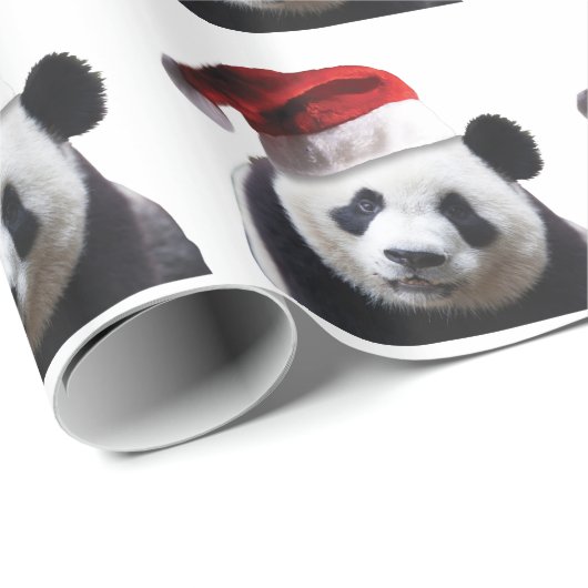 Papier Cadeau Ours de panda Noël (Coin rond)