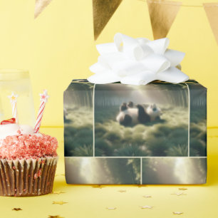 Papier Cadeau Ours De Panda Sous Le Soleil