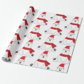 Papier Cadeau Ours de vacances d'hiver (Déroulé)