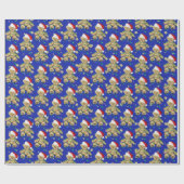 Papier Cadeau Ours En Jeu De Noël (Plat)