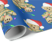 Papier Cadeau Ours En Jouet De Noël En Lumière (Coin rond)