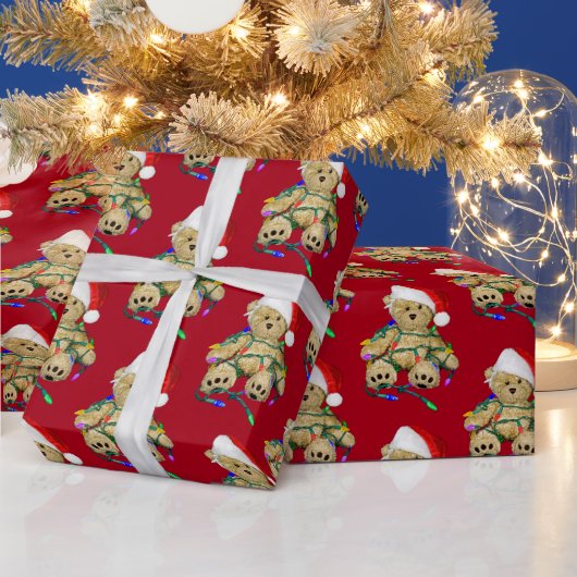 Papier Cadeau Ours En Jouet De Noël En Lumière (Vacances)