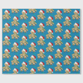 Papier Cadeau Ours En Jouet De Noël En Lumière (Plat)