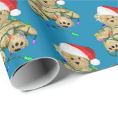 Papier Cadeau Ours En Jouet De Noël En Lumière (Coin rond)