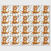 Papier Cadeau Ours en miel (Plat)
