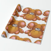 Papier Cadeau Ours en peluche à l'envers (Déroulé)
