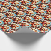 Papier Cadeau Ours en peluche de Noël 4 (Coin)