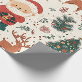 Papier Cadeau Ours en peluche de Noël Santa Pattern (2) (Coin)
