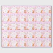 Papier Cadeau Ours En Teddy Rose Et Cheval Rocheux (Plat)