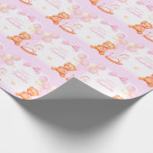 Papier Cadeau Ours En Teddy Rose Et Cheval Rocheux (Coin)