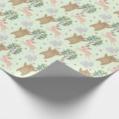 Papier Cadeau Ours et cerfs en Motif forestier (Coin)