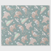 Papier Cadeau Ours et lapin (Plat)