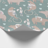 Papier Cadeau Ours et lapin (Coin)