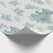 Papier Cadeau ours et lapin en toile française (Coin)