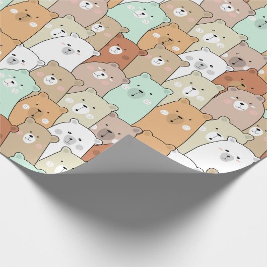 Papier Cadeau Ours et ours (Coin)