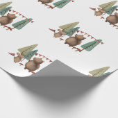 Papier Cadeau Ours et souris des animaux des bois (Coin)