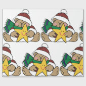 Papier Cadeau Ours étoile (Plat)