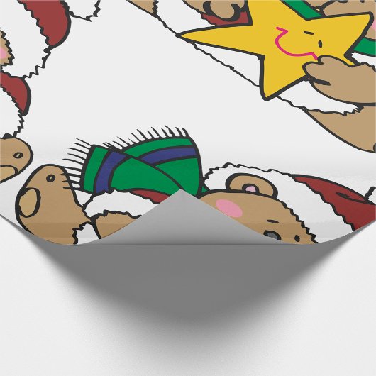 Papier Cadeau Ours étoile