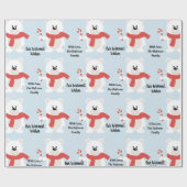 Papier Cadeau Ours festif personnalisé (Plat)