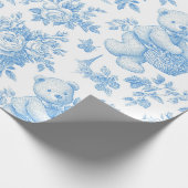 Papier Cadeau Ours Floral Toile Français (Coin)