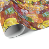 Papier Cadeau Ours gommeux (Coin rond)