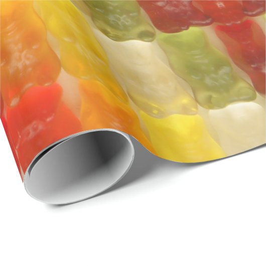 Papier Cadeau ours gommeux - giftwrap (Coin rond)