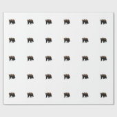 Papier Cadeau Ours gris (Plat)