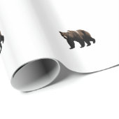 Papier Cadeau Ours gris (Coin rond)