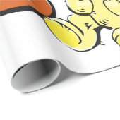 Papier Cadeau Ours Jaune Teddy (Coin rond)