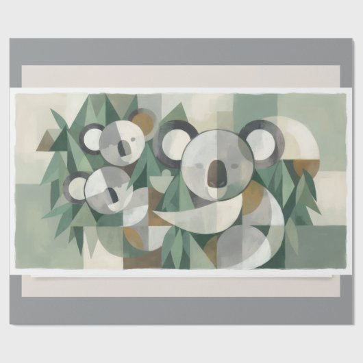 Papier Cadeau Ours Koala (Plat)