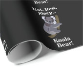 Papier Cadeau Ours Koala Drôle (Coin rond)
