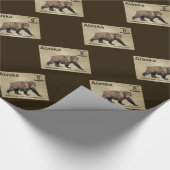 Papier Cadeau Ours kodiak (Coin)