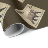 Papier Cadeau Ours kodiak (Coin rond)