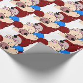 Papier Cadeau Ours Mignons (Coin)